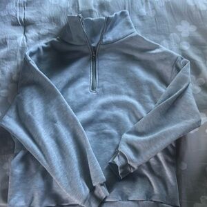 Quarter zip crew neck